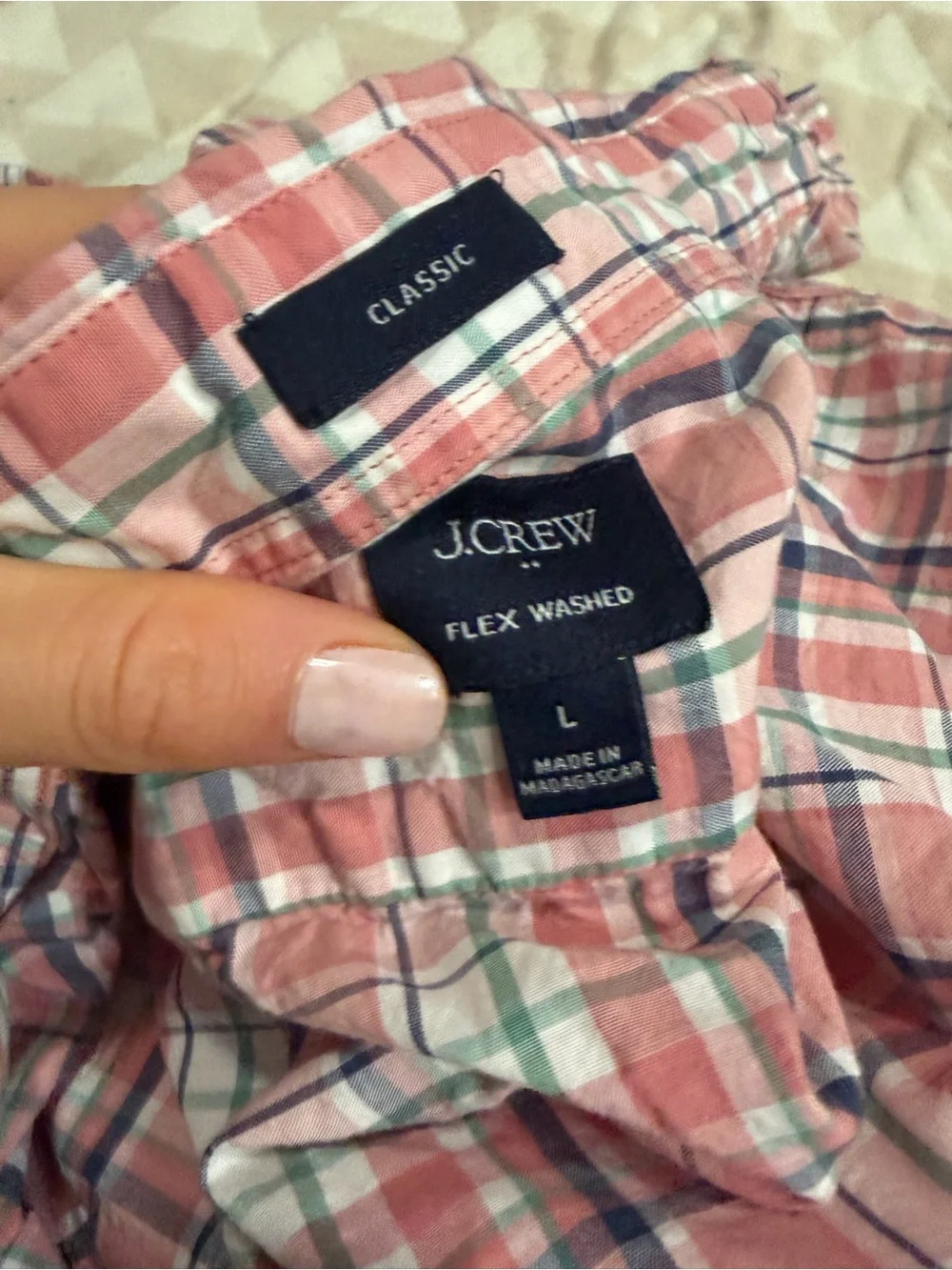J crew pink Classic-fit flex casual shirt